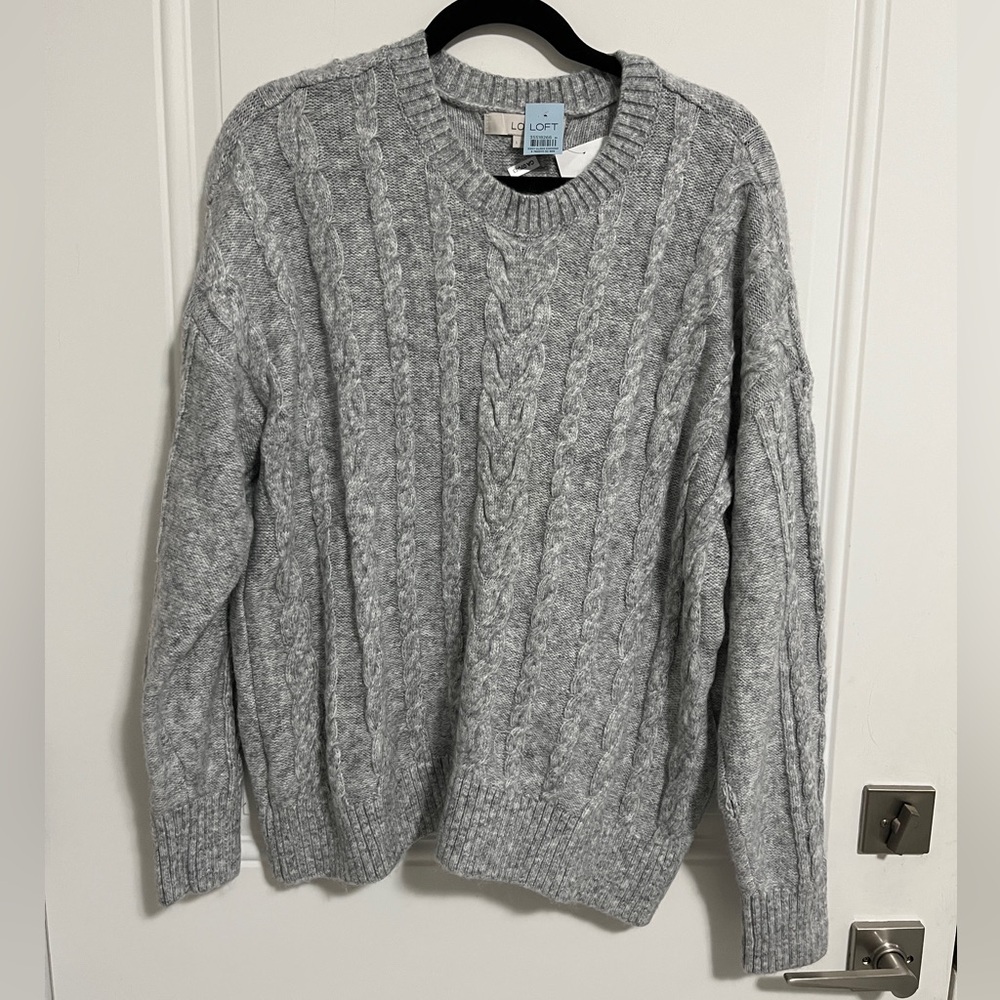NWT - Loft By Ann Taylor Women's Cable Knit Sweater - Size L
